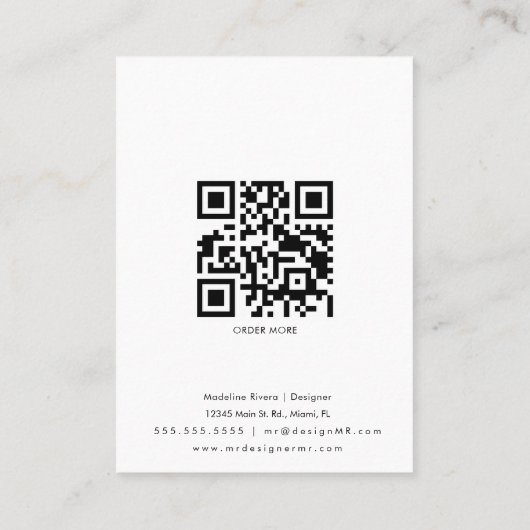 Mermaid Artisan Earring Display Cards Telefonnummerkarte (Rückseite)