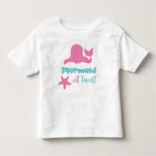 Mermaid At Heart, Mermaid Schwanz, Meerjungfrau Si Kleinkind T-shirt (Vorderseite)
