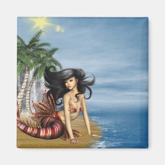 Mermaid auf Beach Magnet (Vorne)