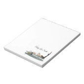 Mermaid auf Boat Dock Notepad Notizblock (Rotiert)