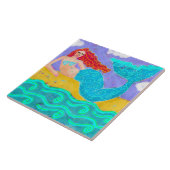 Mermaid auf der Shore Abstrakt Art Fliese (Seite)