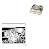MERMAID AUF MERHORSE FANTASY RUBBER BRIEFMARKE GUMMISTEMPEL (Stempel)