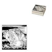 MERMAID AUF MERHORSE FANTASY RUBBER BRIEFMARKE *Na Gummistempel (Stempel)
