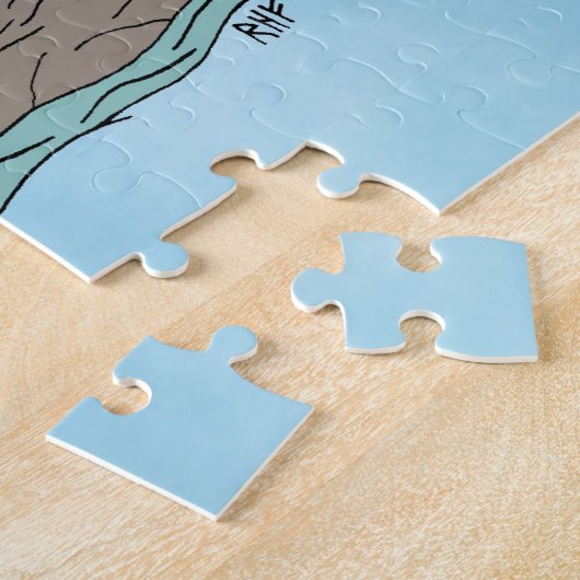 Mermaid auf Steinen Puzzle (Seite)