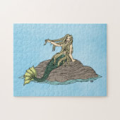 Mermaid auf Steinen Puzzle (Horizontal)