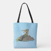 Mermaid auf Steinen Tasche (Rückseite)