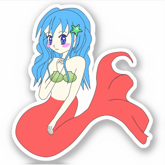 Mermaid Aufkleber (Vorderseite)