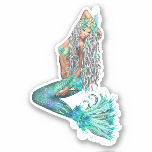 Mermaid-Aufkleber Aufkleber (Vorderseite)