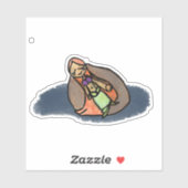 Mermaid-Aufkleber Aufkleber (Blatt)