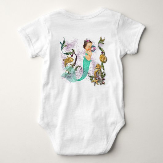 Mermaid Baby Baby Strampler (Rückseite)