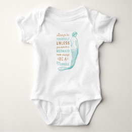 Mermaid Baby Bodysuit Baby Strampler