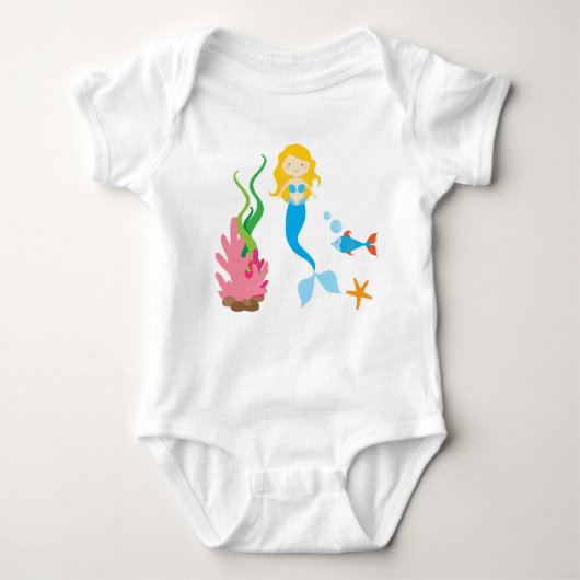 Mermaid Baby Bodysuit Tutu Baby Strampler (Vorderseite)