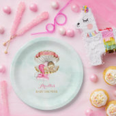 Mermaid Baby Clam Muschel Tiara Pearls Pink Gold Pappteller (Party)