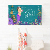 Mermaid Baby Dusche Banner (Insitu)