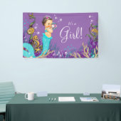 Mermaid Baby Dusche Banner (Messeveranstaltung)