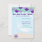 Mermaid Baby Dusche Einladung (Vorderseite)