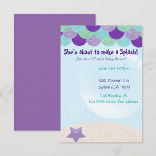 Mermaid Baby Dusche Einladung