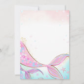 Mermaid Baby Dusche Einladung (Rückseite)