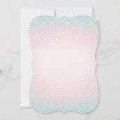 Mermaid Baby Dusche Einladung Aquamarin Coral Gold (Rückseite)