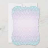 Mermaid Baby Dusche Einladung Aquamarines Lila Gol (Rückseite)