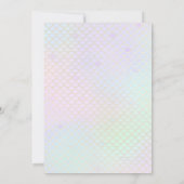 Mermaid Baby Dusche Einladung Lavender Gold Aquama (Rückseite)