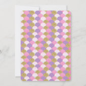 Mermaid Baby Dusche Einladung Pink Gold Dusche (Rückseite)