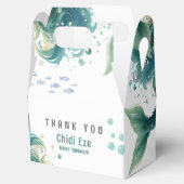 Mermaid Baby Dusche farbenfrohe Qualle Wasserfarbe Geschenkschachtel (Geöffnet)