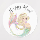 Mermaid Baby Dusche Mutter zu sein Etiketten (Design 2)