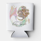 Mermaid Baby Dusche NAUTICAL Dosenkühler (Vorderseite)