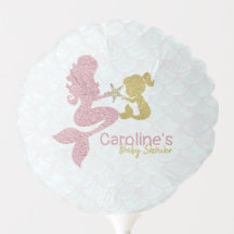 Mermaid Baby Dusche Rose Gold Ballon