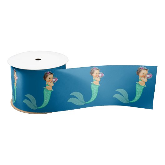 Mermaid Baby Dusche Satinband (Spule)