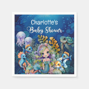 Mermaid Baby Dusche Serviette