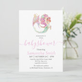 Mermaid Baby Dusche Sweet Little Mermaid Ankündigung (Stehend Vorderseite)