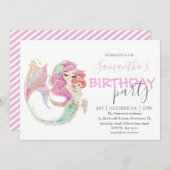 Mermaid Baby Dusche Sweet Little Mermaid Ankündigung (Vorne/Hinten)