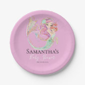 Mermaid Baby Dusche Sweet Little Mermaid Pappteller (Vorderseite)