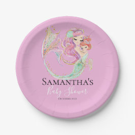 Mermaid Baby Dusche Sweet Little Mermaid Pappteller
