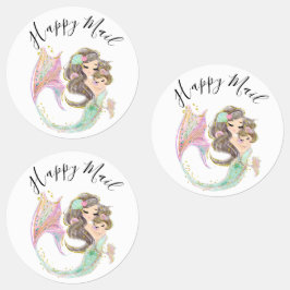 MERMAID BABY DUSCHE UNTER DEM MEERESPINK ETIKETTEN