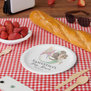 MERMAID BABY DUSCHE UNTER DEM WEISSEN MEER PAPPTELLER