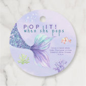 Mermaid Baby duschen Pop es, wenn sie Pop! Geschenkanhänger (Rückseite)
