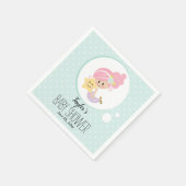Mermaid Baby Duschpapier Napkins Light Skin Tone Serviette (Ecke)