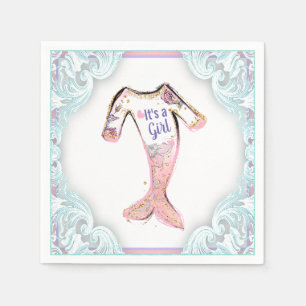 Mermaid Baby Duschpapier Napkins Serviette