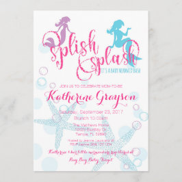 Mermaid Baby Girl Babydusche Einladung