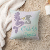 Mermaid Baby Girl Kinderzimmer Throw Kissen (Decke)