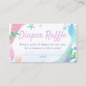Mermaid Baby Showdiaper Raffle Ticket Begleitkarte (Vorderseite)