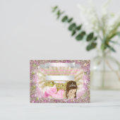 Mermaid Baby Showdiaper Raffle Tickets Begleitkarte (Stehend Vorderseite)