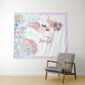 Mermaid Baby Showdown-Banner Wandteppich (Beispiel (Horizontal))