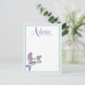 Mermaid Baby Shower Advisor für Mama Cards Postkarte (Stehend Vorderseite)