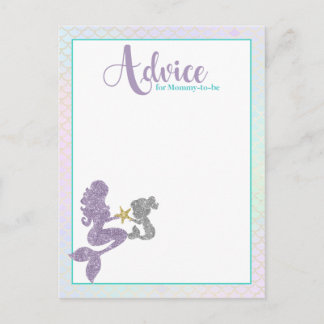Mermaid Baby Shower Advisor für Mama Cards Postkarte