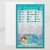 Mermaid Baby Shower Animal Match Game #130 (Vorne/Hinten)