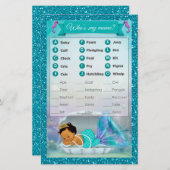 Mermaid Baby Shower Animal Match Game #136 Medium (Vorne/Hinten)